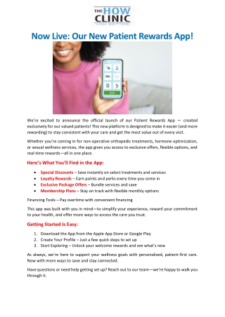 Now Live: Our New Patient Rewards App!