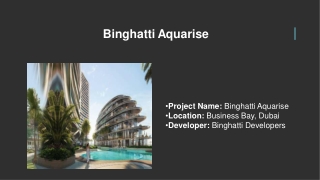 Binghatti Aquarise