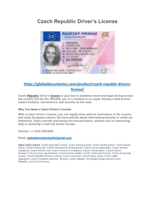 Czech Republic Driver PDF