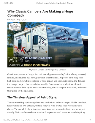 The Rise of Vintage RVs Needs Classic Camper Repair Michigan