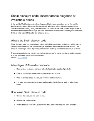 Shein discount code_ incomparable elegance at irresistible prices