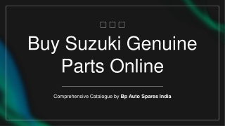 Buy Suzuki Spare Parts Online