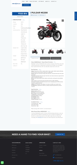 Pulsar NS 200 On Road Price In Bangalore - Amba Bajaj