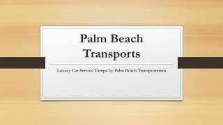 Luxury Car Service Tampa by Palm Beach Transportation