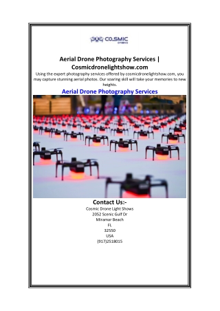 aerial drone photography services