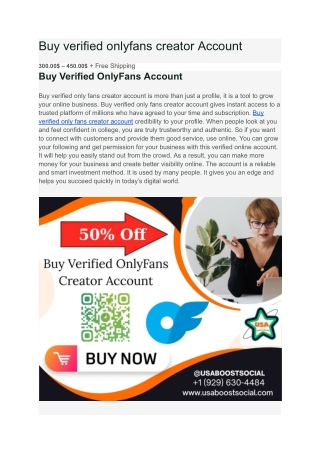 Buy verified onlyfans creator Account