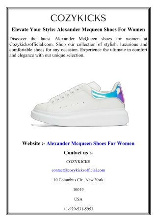 Elevate Your Style  Alexander Mcqueen Shoes For Women