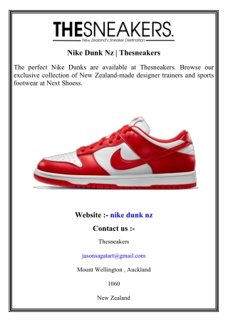 Nike Dunk Nz   Thesneakers