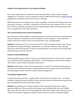 scalable elearning solutions overcoming challenges