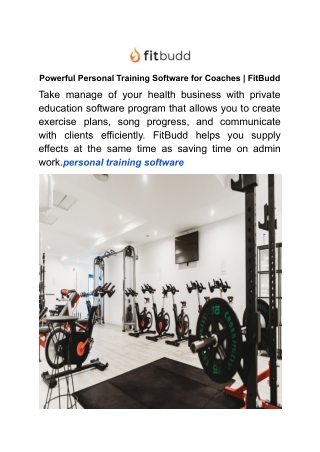 Powerful Personal Training Software for Coaches _ FitBudd