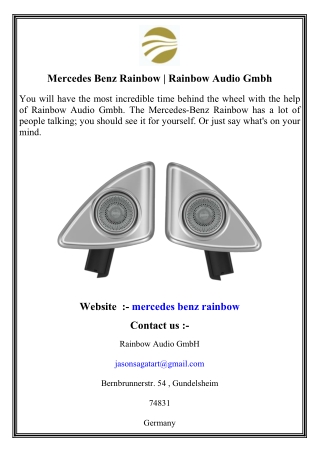 Mercedes Benz Rainbow   Rainbow Audio Gmbh