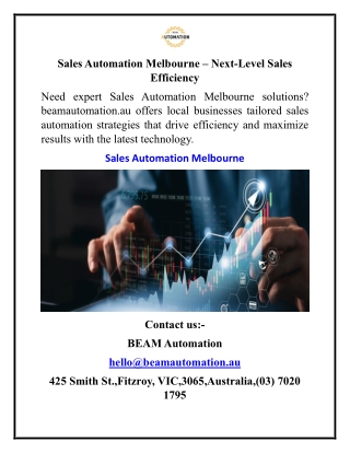 Sales Automation Melbourne – Next-Level Sales Efficiency