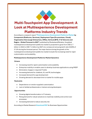 Multiexperience Development Platforms Market-Size-Share-Industry-Report