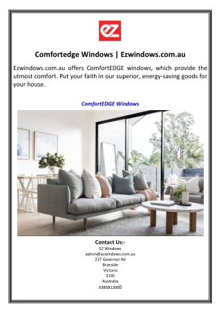 Comfortedge Windows Ezwindows.com.au