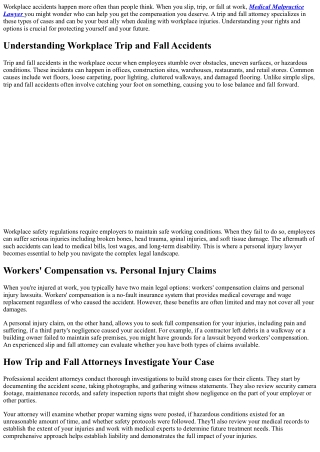 Can a Trip and Fall Attorney Help with Workplace Accidents?