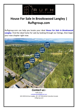 House For Sale In Brookswood Langley | Rufhgroup.com