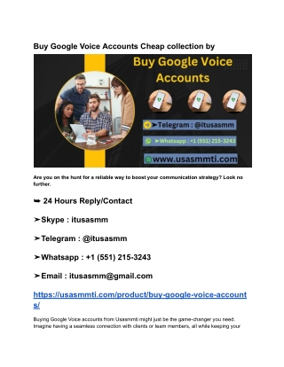Buy Google Voice Accounts Cheap collection by
