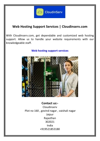 web hosting support services cloudinserv com