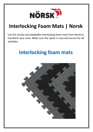 Interlocking Foam Mats