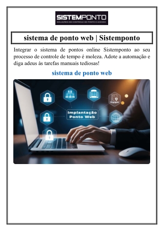Integrar o sistema de pontos online Sistemponto ao seu processo de controle de t