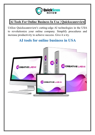 Ai Tools For Online Business In Usa | Quickscanreview