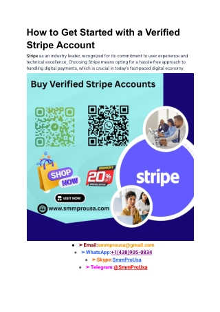 How to Get Started with a Verified Stripe Account