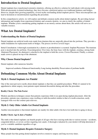 introduction to dental implants