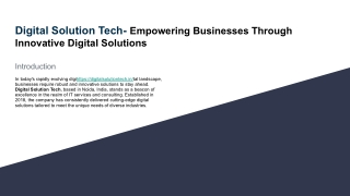 Digital solutions tech
