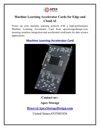 machine learningaccelerator cards for edge