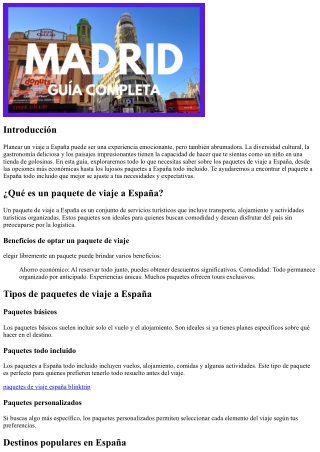 Tu guía total de ofertas de excursión a tierra española