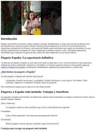 Paquetes de viaje a España: aventura y tranquilidad en un solo lugar