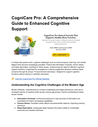 cognicare pro a comprehensive guide to enhanced