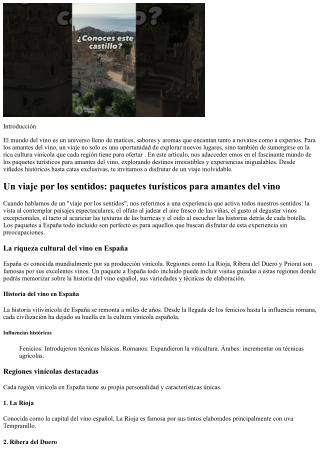 Un viaje por los propios sentidos: promociones turísticos para amantes del mosto