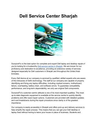Dell Service Center Sharjah