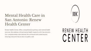 Mental Health Care in San Antonio