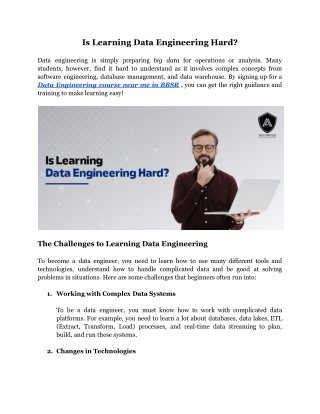 is learning data engineering hard
