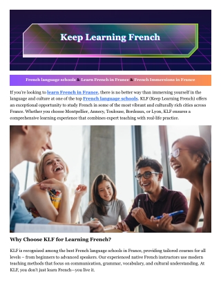 Keep Learning French