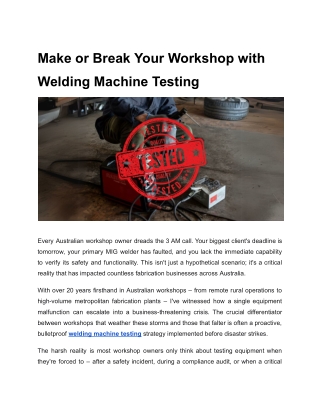 make or break your workshop with