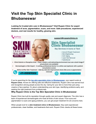 Visit the Top Skin Specialist Clinic in Bhubaneswar