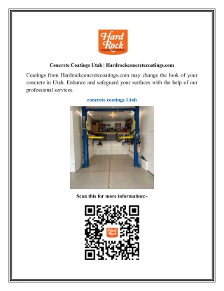 Concrete Coatings Utah  Hardrockconcretecoatings