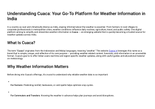 understanding cuaca your go to platform