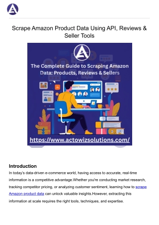 Scrape Amazon Product Data Using API, Reviews & Seller Tools