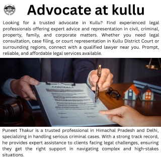 advocate at kullu looking for a trusted advocate