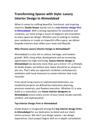 Luxury Interior Design in Ahmedabad | Studio Ruaan