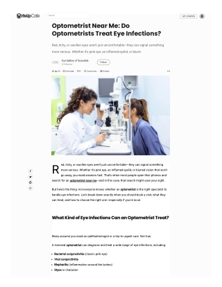 Optometrist Near Me: Do Optometrists Treat Eye Infections?