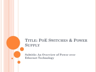 title poe switches power supply