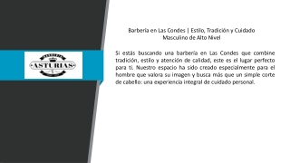 Barbería en Las Condes | Estilo, Tradición y Cuidado Masculino de Alto Nivel