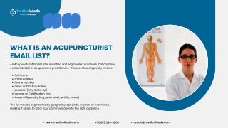 Email List of Licensed Acupuncturists | USA & Global