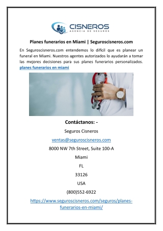 planes funerarios en miami seguroscisneros com