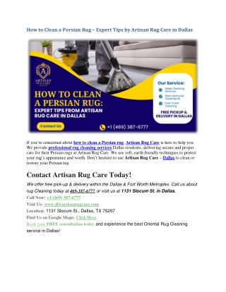 How to Clean a Persian Rug